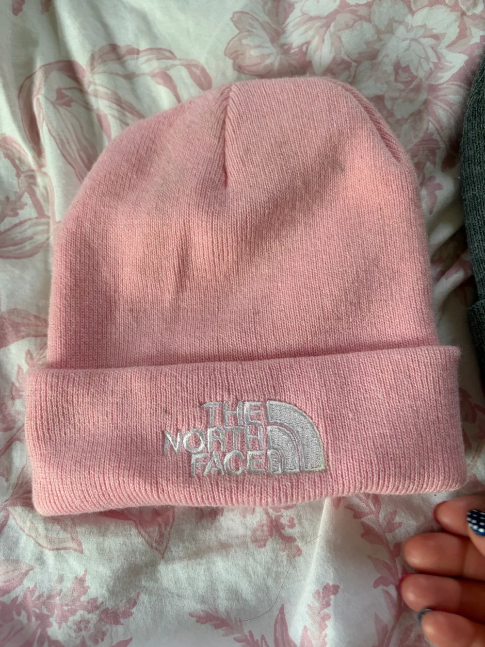 The North Face Kids Pink & Gray Logo Beanie Duo